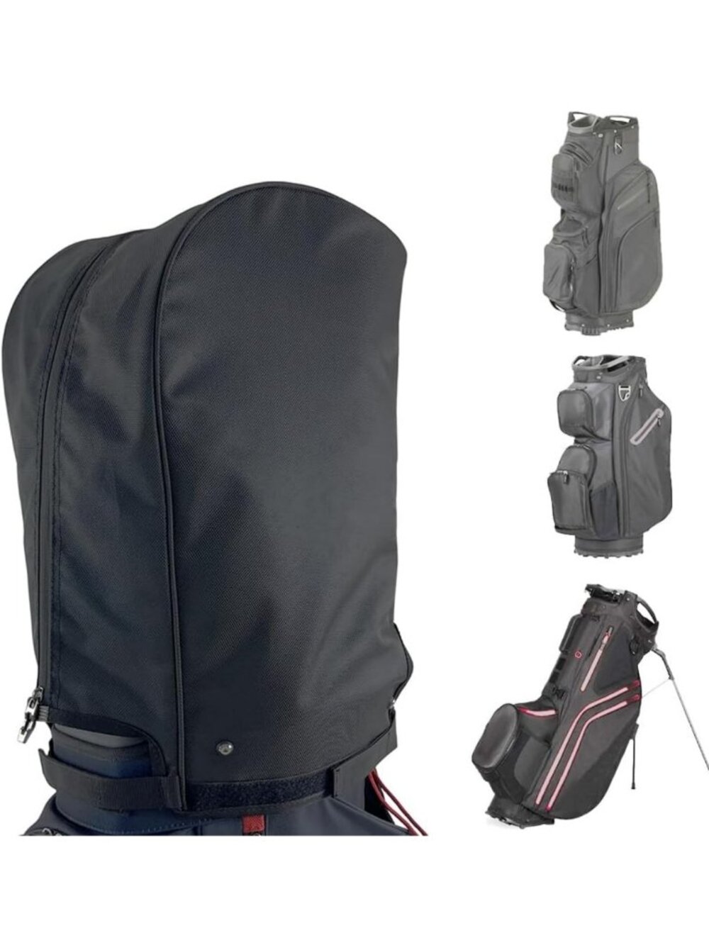 Waterproof Golf Bag Cover & Hood | Collapsible Nylon Rain & Dust Protection